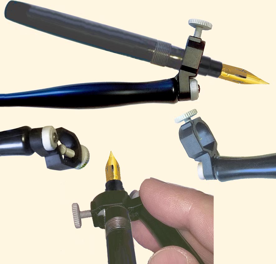 A Fountain-Pen with Zebra G Nib, in an Elbow Handle